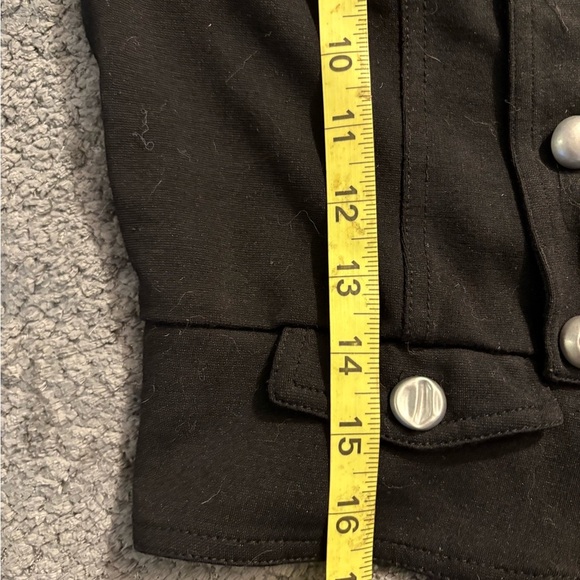 Edge Black Blazer Sleek Suit Jacket - Picture 9 of 9